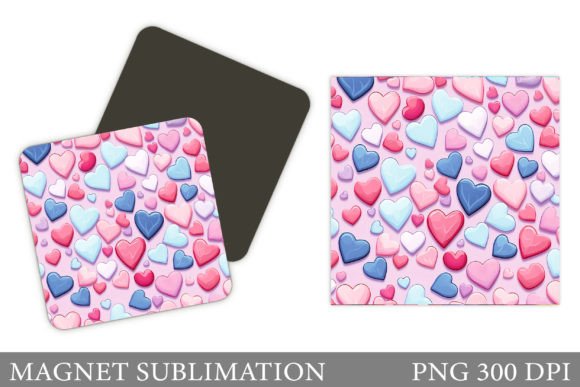 Download Colorful Hearts Magnet Sublimation - Premium Bundle