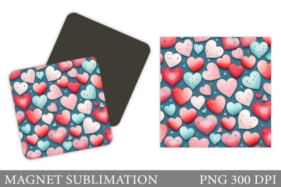 Download Hearts Magnet Sublimation - Premium Resources