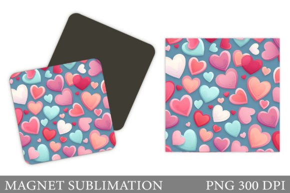 Download Hearts Magnet Sublimation - Premium Resources
