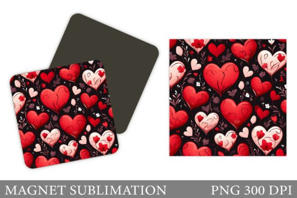Download Valentines Hearts Magnet Sublimation - Premium Resources